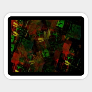 Abstract green ghost demon hell gate Sticker